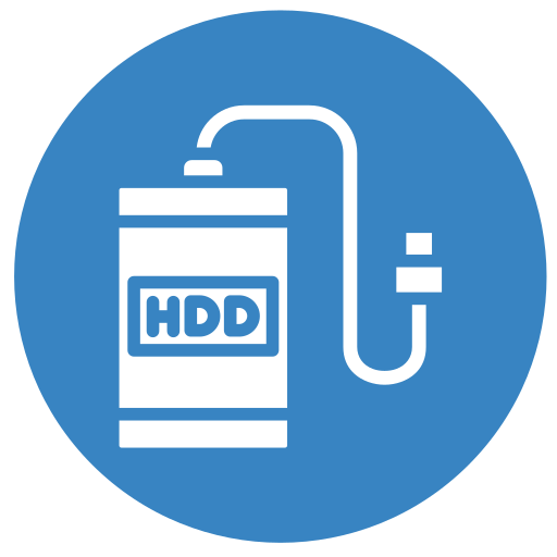 External hard drive  Generic color fill icon
