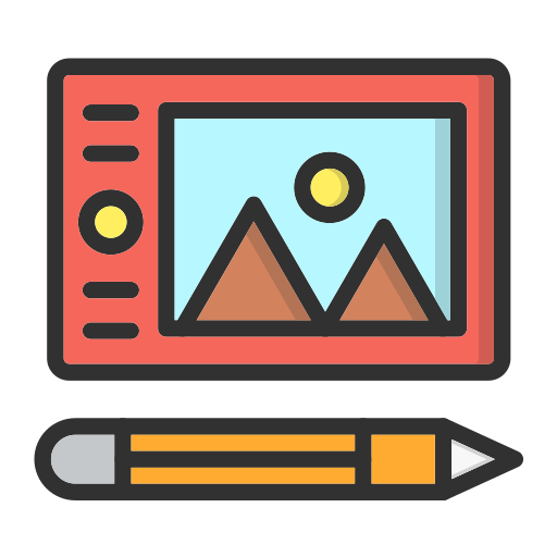 그래픽 태블릿 Generic color lineal-color icon