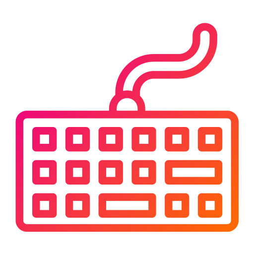 teclado Generic gradient outline icono