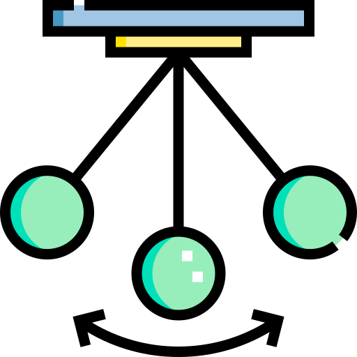 oscilación Detailed Straight Lineal color icono