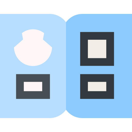 Scrapbook Basic Straight Flat icon
