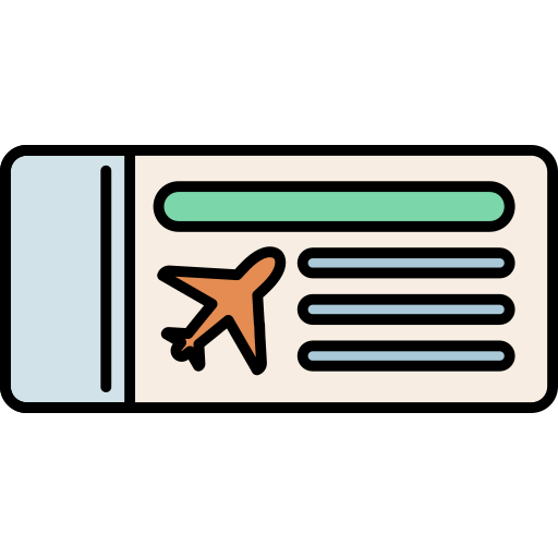 biglietto aereo Generic color lineal-color icona