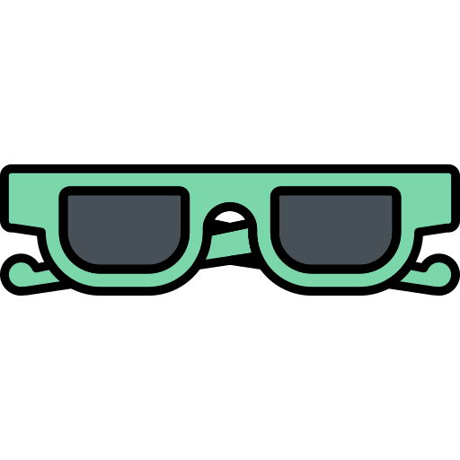 Sun glasses  Generic color lineal-color icon