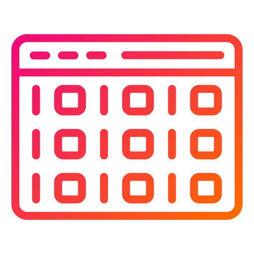 バイナリコード Generic gradient outline icon