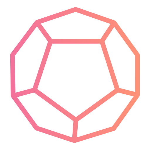 Dodecahedron Generic gradient outline icon