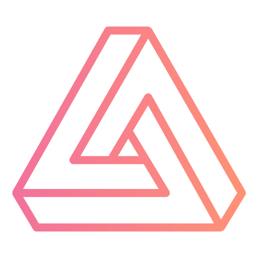 onmogelijke driehoek Generic gradient outline icoon