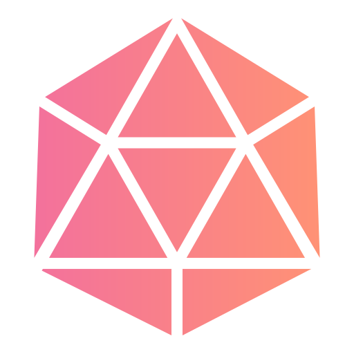 icosaèdre Generic gradient fill Icône