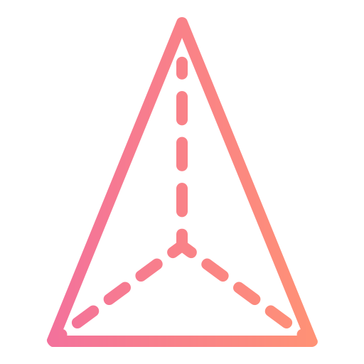driehoekig Generic gradient outline icoon