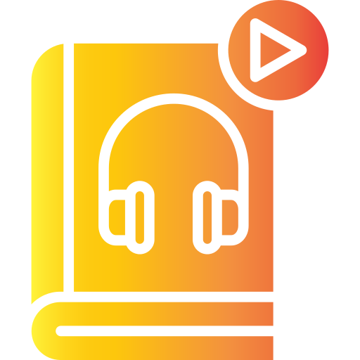 audioboek Generic gradient fill icoon