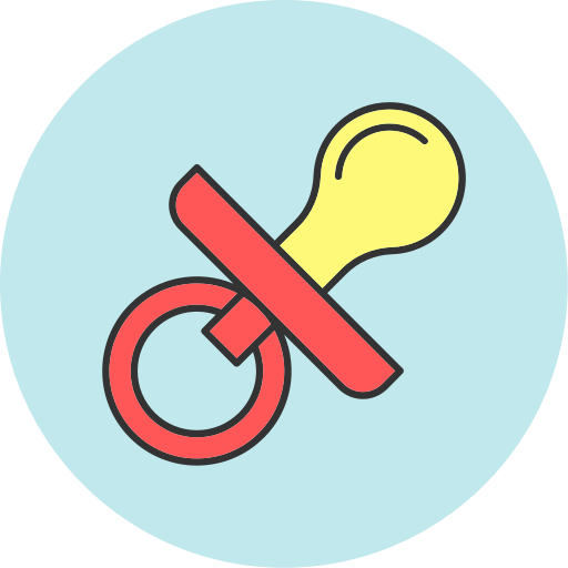 おしゃぶり Generic color lineal-color icon