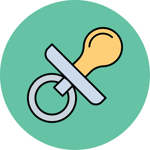 Pacifier Generic color lineal-color icon