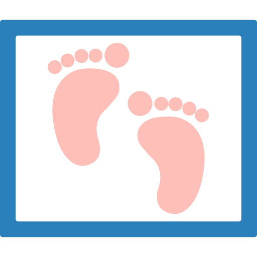 voetafdruk Generic color fill icoon