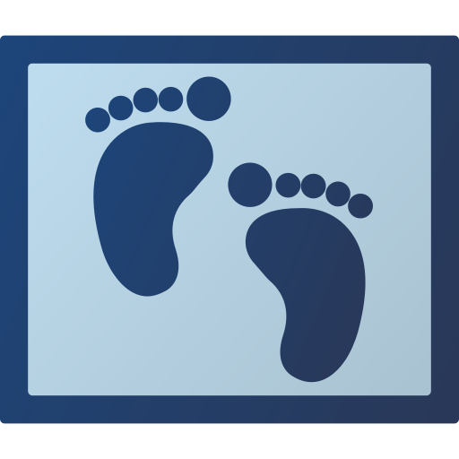 voetafdruk Generic gradient fill icoon