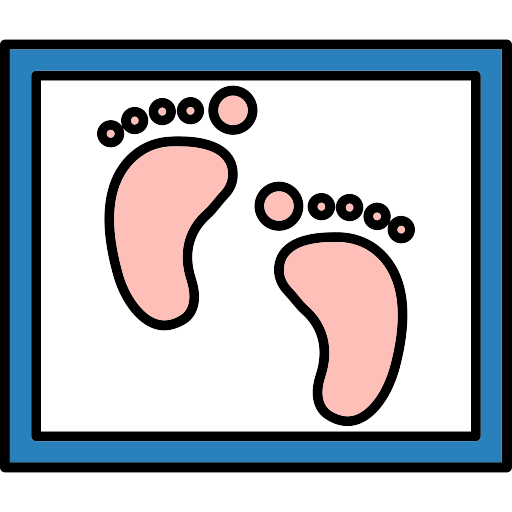 voetafdruk Generic color lineal-color icoon