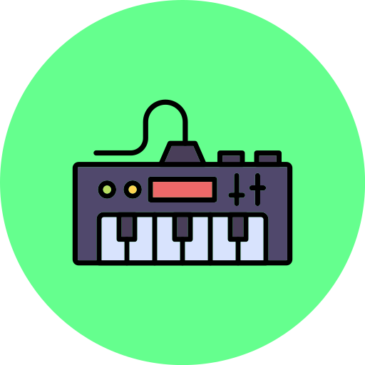 elektrische piano Generic color lineal-color icoon