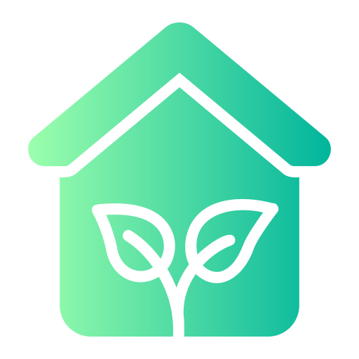 Eco house Generic gradient fill icon