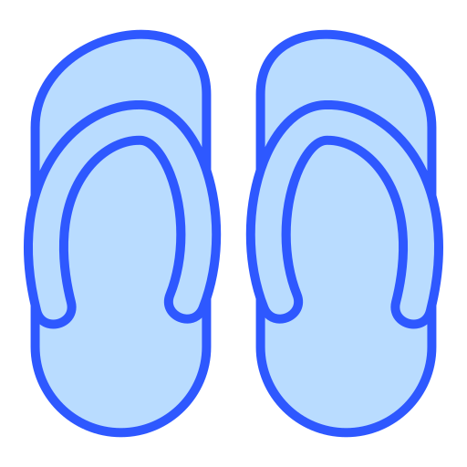 flip flops Generic color lineal-color icon