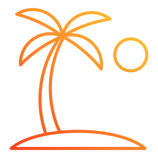 Coconut tree Generic gradient outline icon