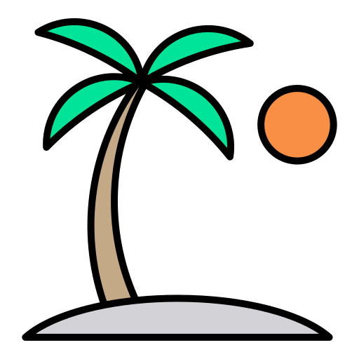 kokosnootboom Generic color lineal-color icoon