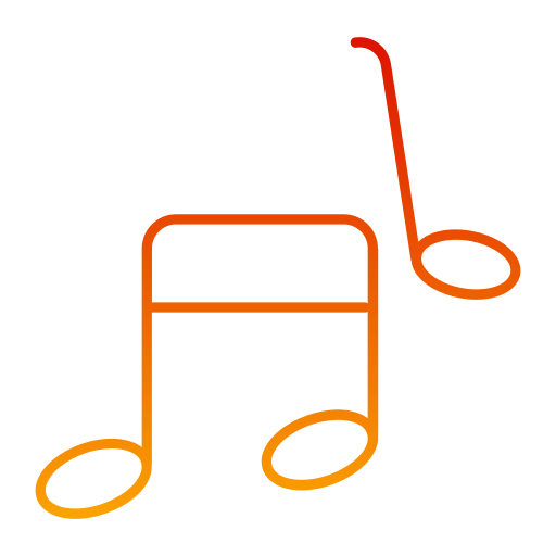 Music note Generic gradient outline icon