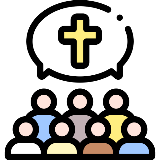 Congregation Detailed Rounded Lineal color icon