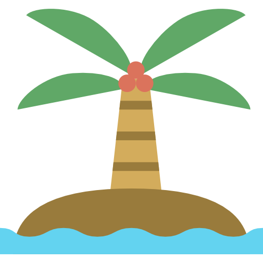 小島 geotatah Flat icon