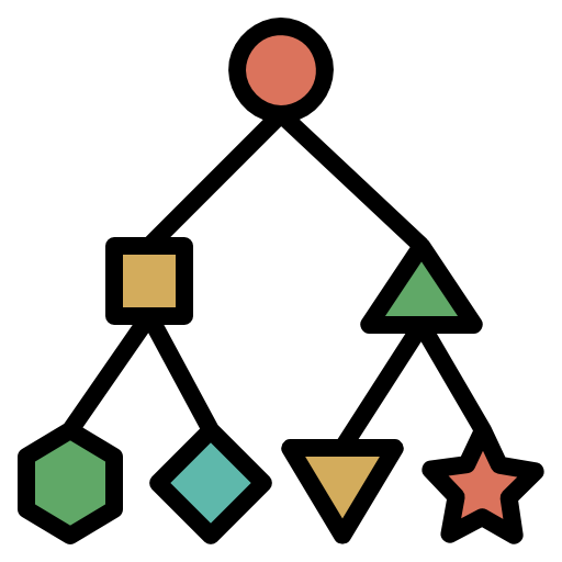 klasyfikacja geotatah Lineal Color ikona