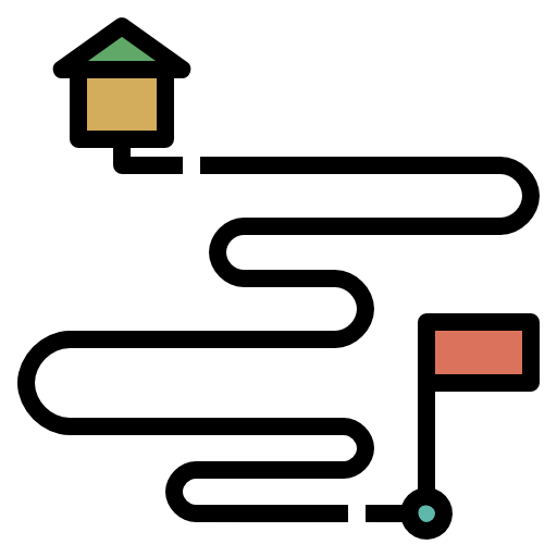 Расстояние geotatah Lineal Color иконка