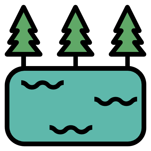 호수 geotatah Lineal Color icon