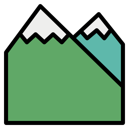 montaña geotatah Lineal Color icono