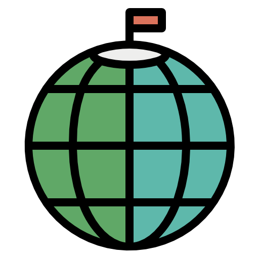 biegun północny geotatah Lineal Color ikona