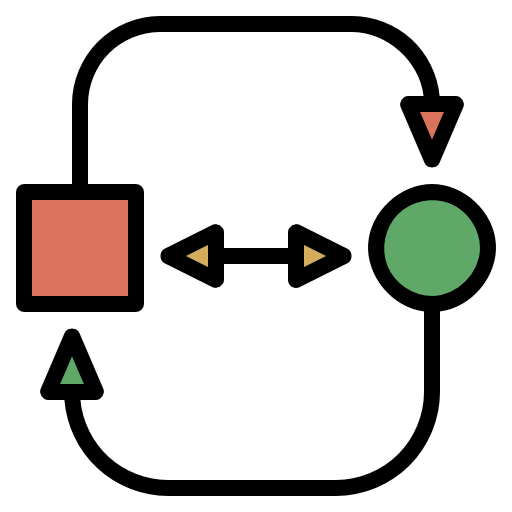 交流 geotatah Lineal Color icon