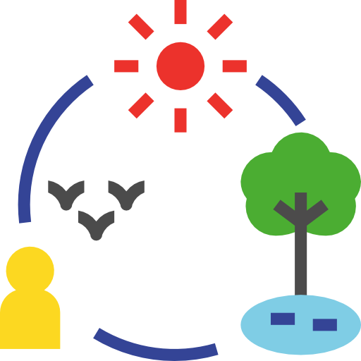 ekosystem geotatah Flat ikona