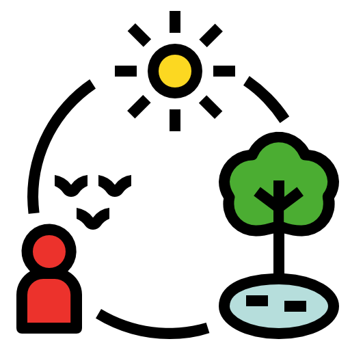 ecosistema geotatah Lineal Color icona