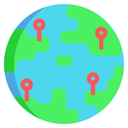 globaal geotatah Flat icoon
