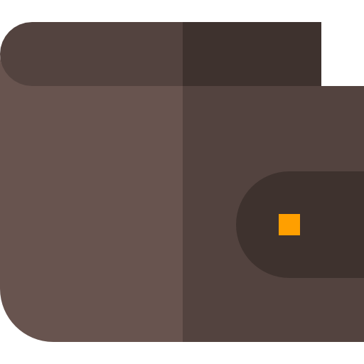 geldbörse Basic Straight Flat icon