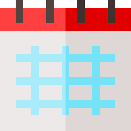 カレンダー Basic Straight Flat icon