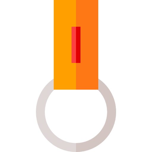Key chain Basic Straight Flat icon