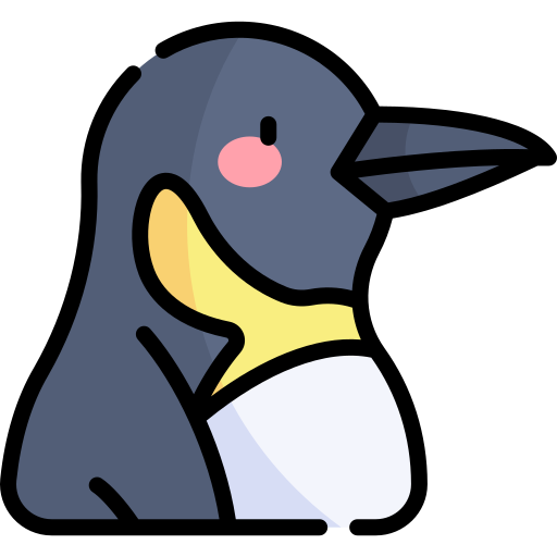 Пингвин Kawaii Lineal color иконка