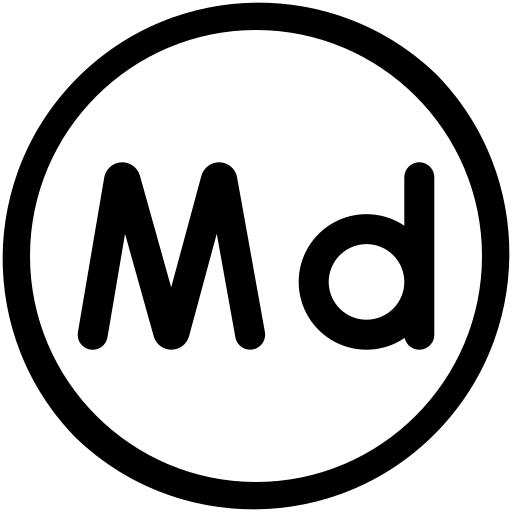 md Generic black outline icon