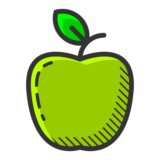 Зеленое яблоко Generic color lineal-color иконка