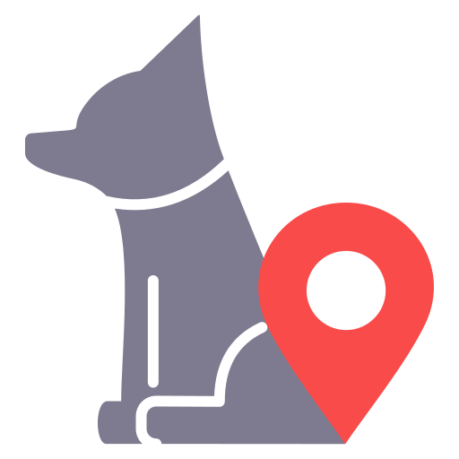 área para perros Generic color fill icono