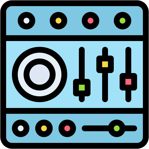 muziek controller Generic color lineal-color icoon