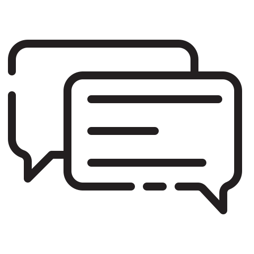 Conversation Generic black outline icon