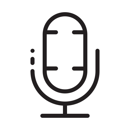 mikrofon Generic black outline ikona