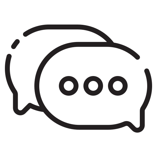 Speech bubble Generic black outline icon