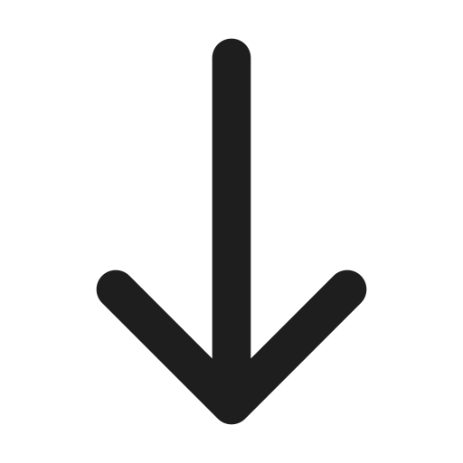 아래쪽 화살표 Generic black outline icon