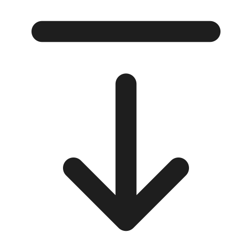아래쪽 화살표 Generic black outline icon