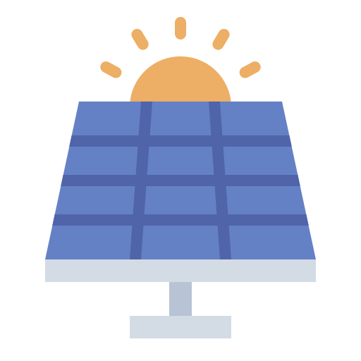panel słoneczny Generic color fill ikona