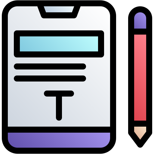 tablet Generic gradient lineal-color icoon
